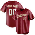Personalized Maroon & Cream Color Fan Baseball Jersey BB01240531WX480
