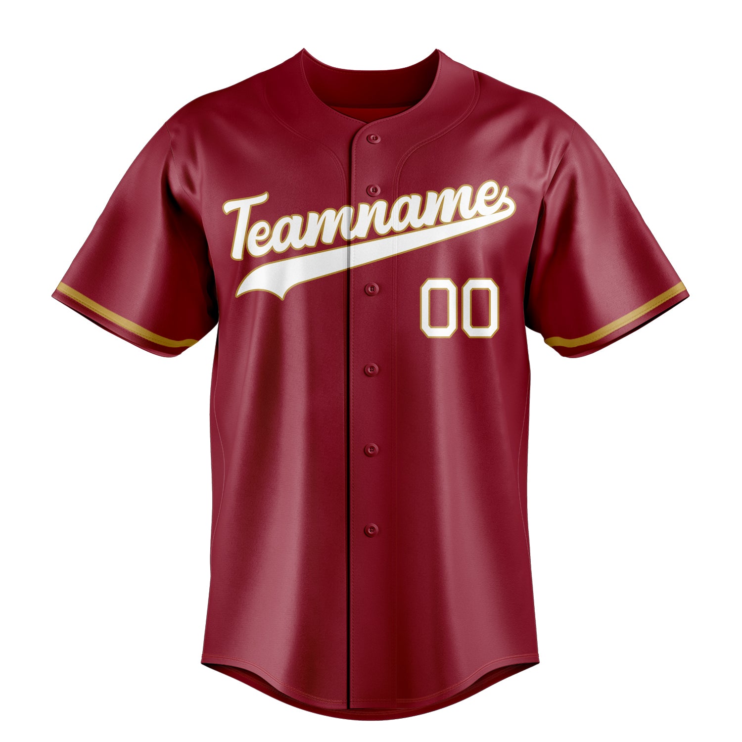 Personalized Maroon & White Color Fan Baseball Jersey