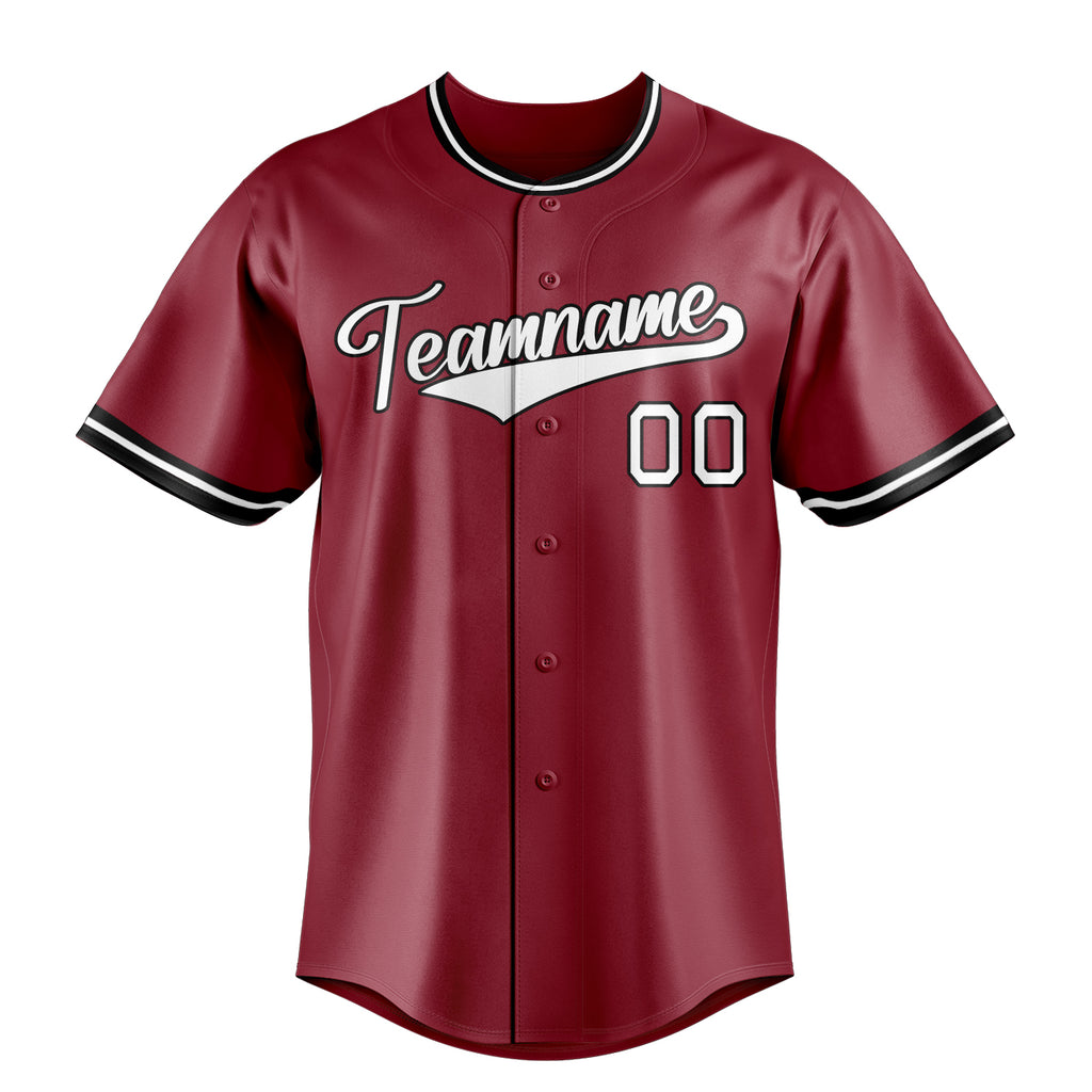 Personalized Maroon & White Color Fan Baseball Jersey