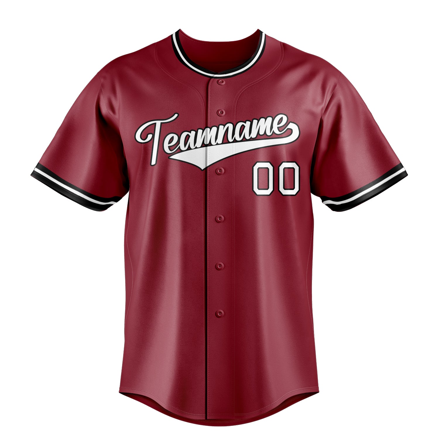 Personalized Maroon & White Color Fan Baseball Jersey