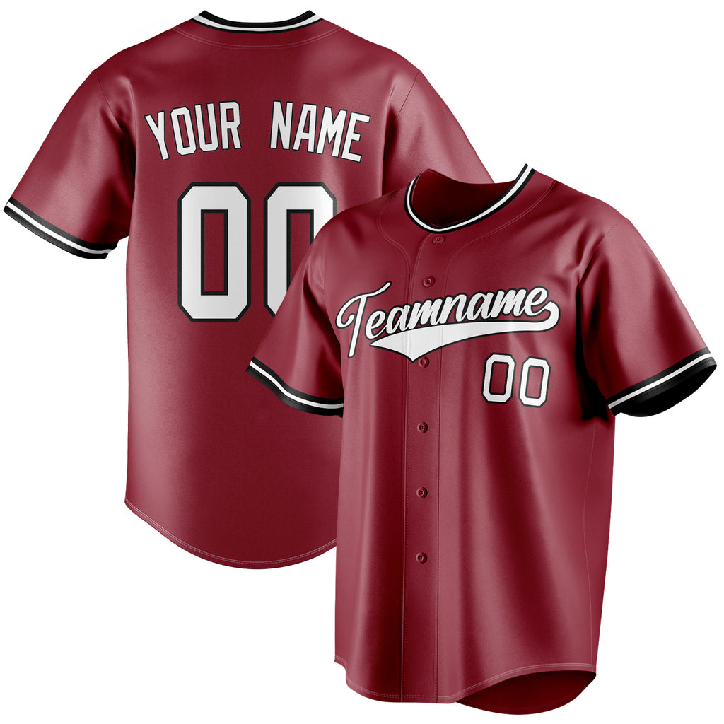 Personalized Maroon & White Color Fan Baseball Jersey BB01240531WX483