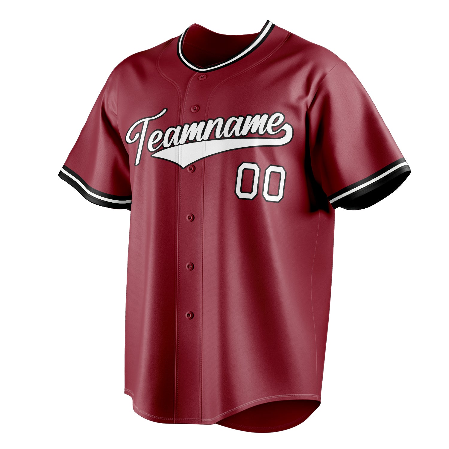 Personalized Maroon & White Color Fan Baseball Jersey