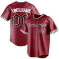 Personalized Maroon & Black Color Fan Baseball Jersey BB01240531WX484