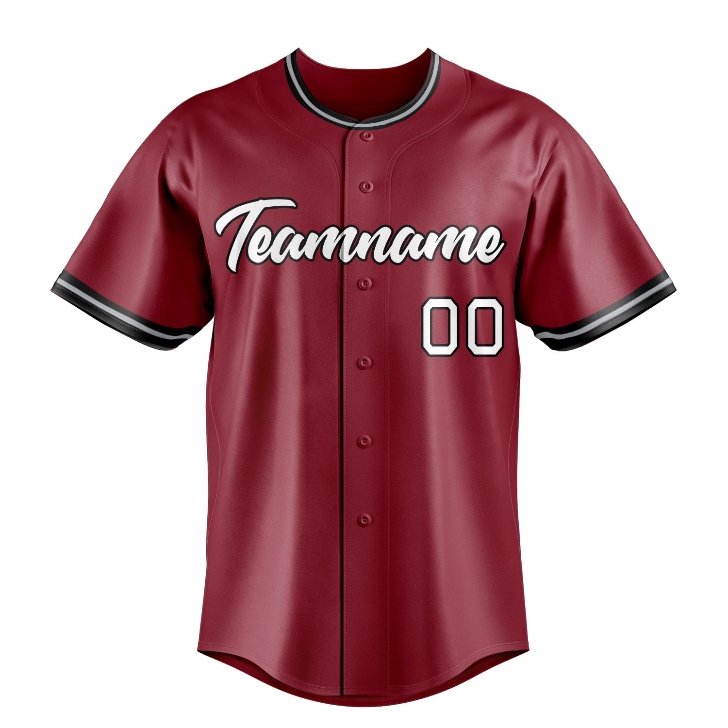 Personalized Maroon & White Color Fan Baseball Jersey