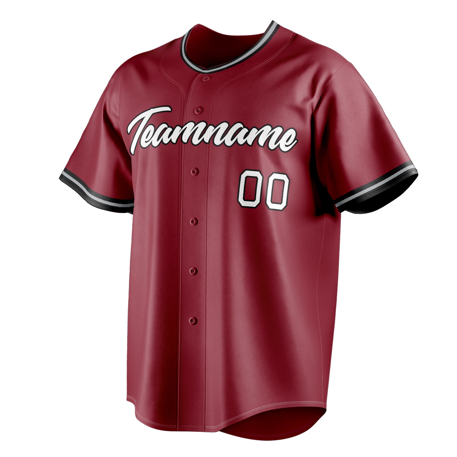 Personalized Maroon & White Color Fan Baseball Jersey