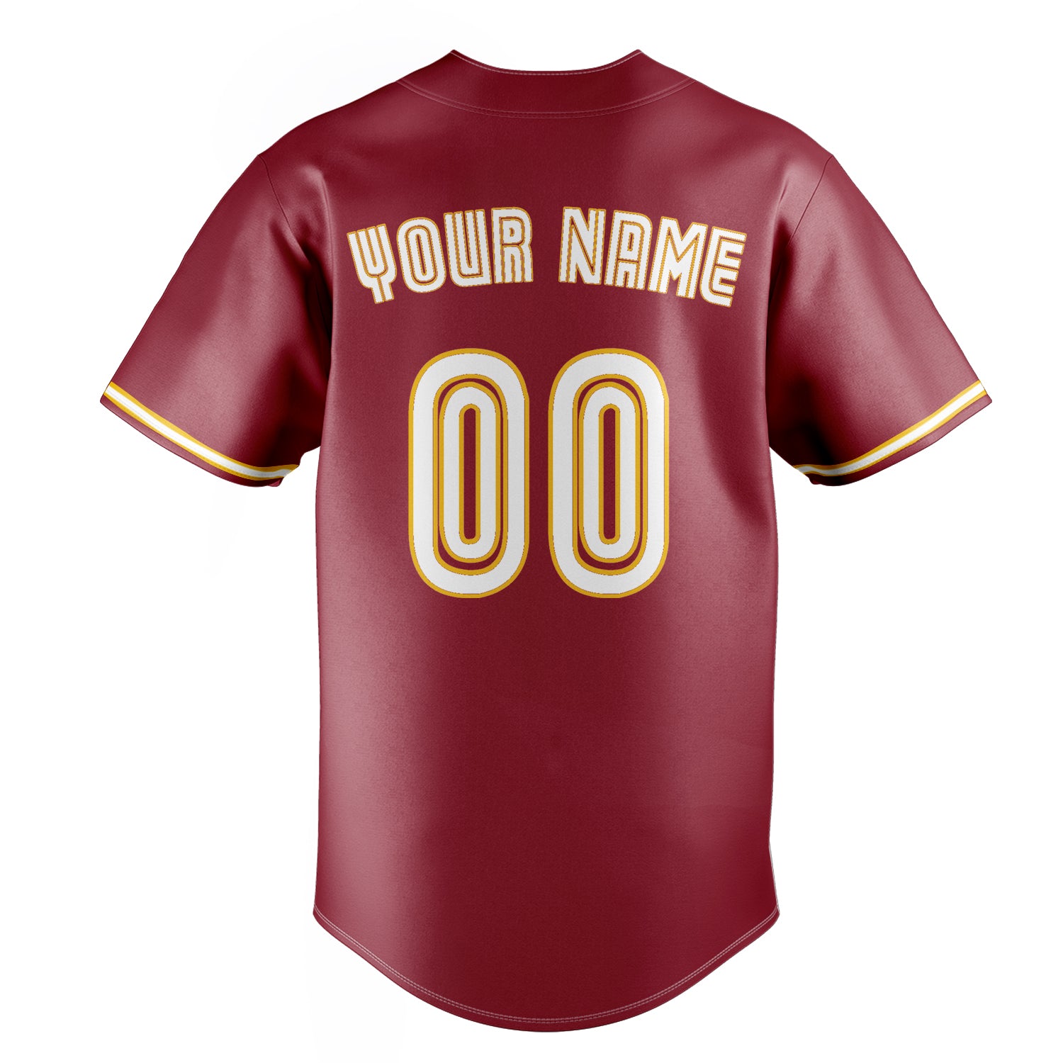Personalized Maroon & White Color Fan Baseball Jersey