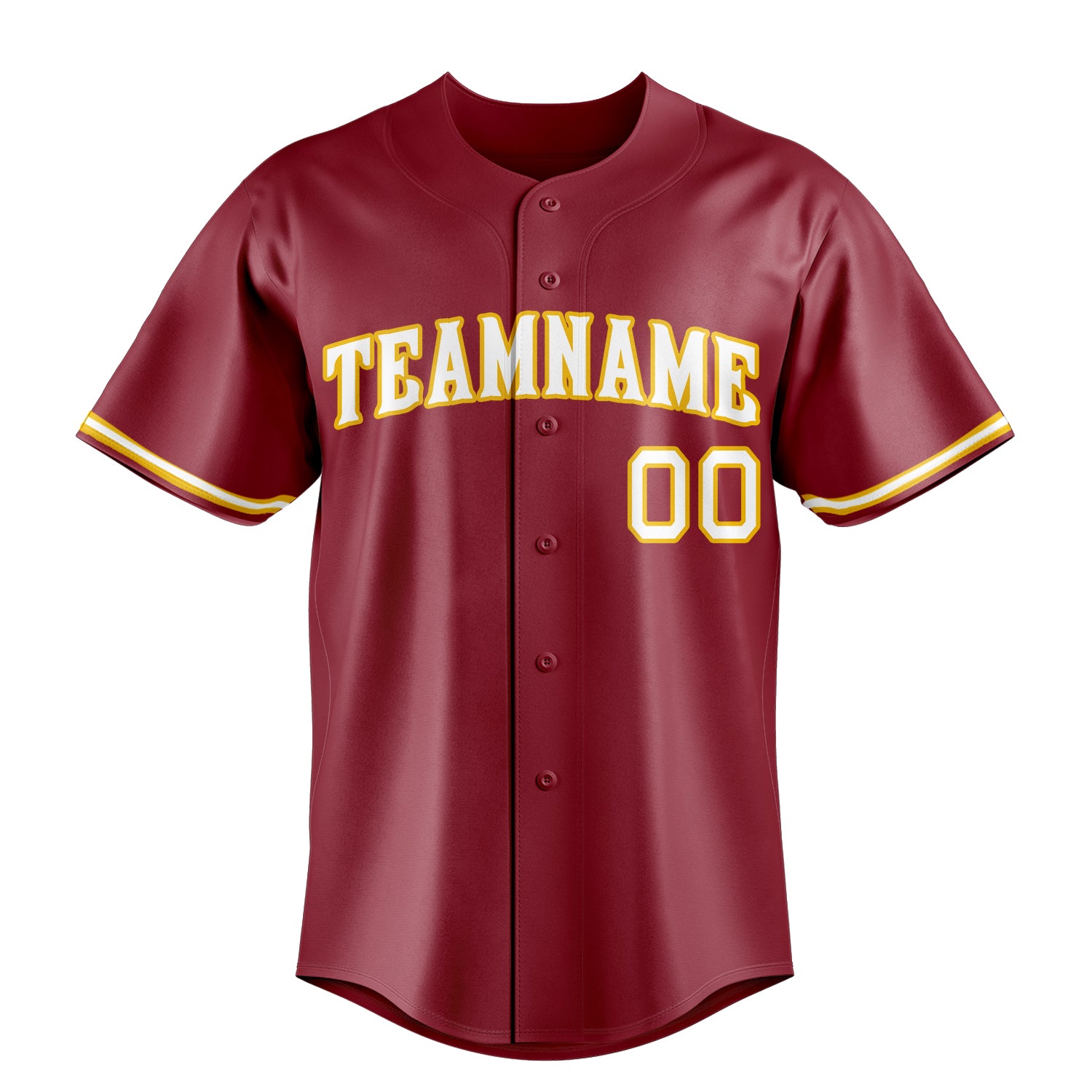 Personalized Maroon & White Color Fan Baseball Jersey