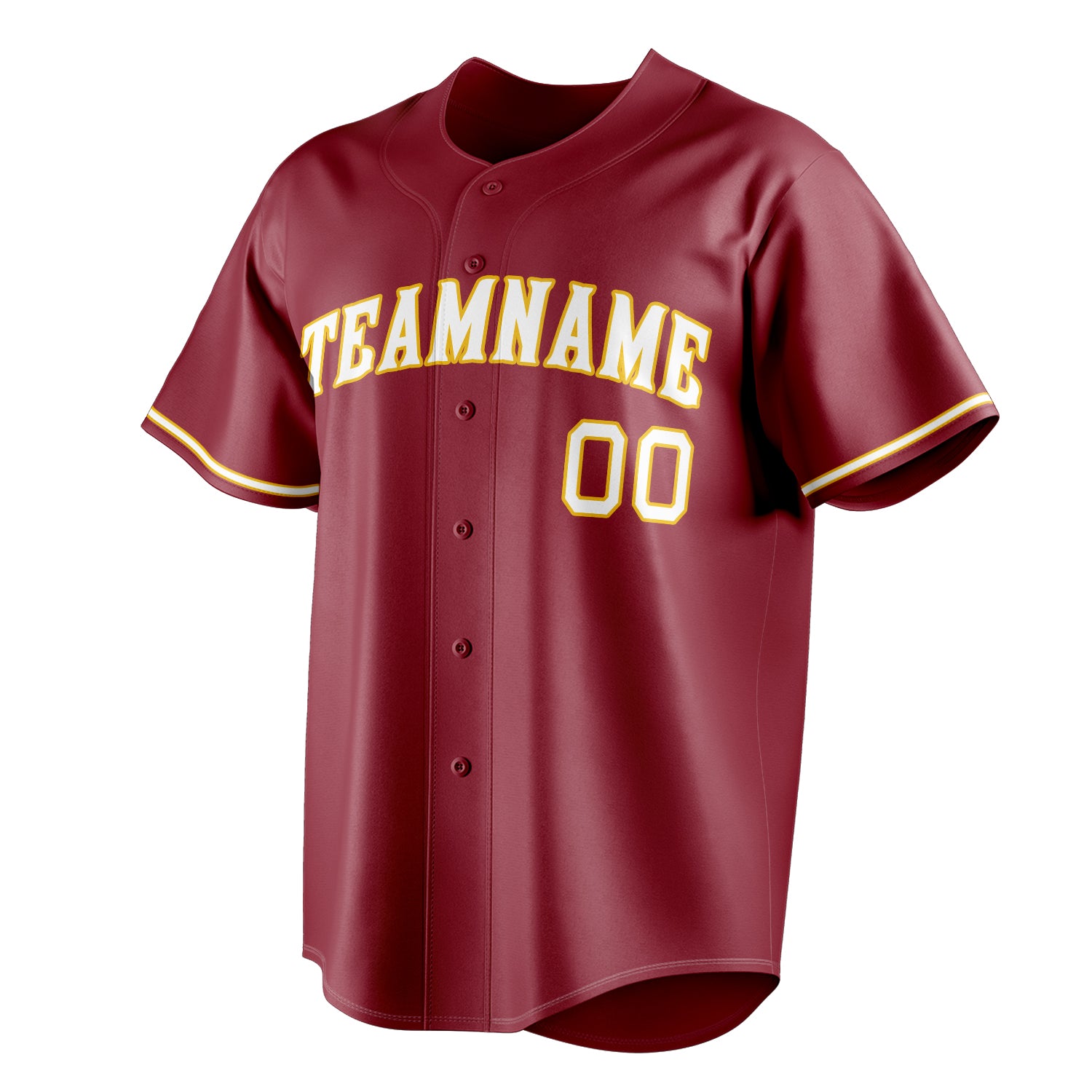 Personalized Maroon & White Color Fan Baseball Jersey