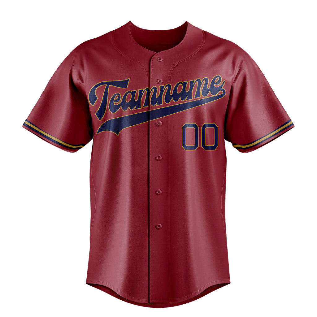 Personalized Maroon & Black Color Fan Baseball Jersey