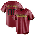 Personalized Maroon & Old Gold Color Fan Baseball Jersey BB01240531WX489