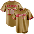 Personalized Old Gold & Red Color Fan Baseball Jersey BB01240531WX520