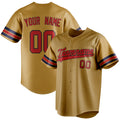 Personalized Old Gold & Red Color Fan Baseball Jersey BB01240531WX527