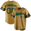 Personalized Old Gold & Kelly Green Color Fan Baseball Jersey BB01240531WX528