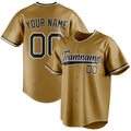 Personalized Old Gold & Black Color Fan Baseball Jersey BB01240531WX531