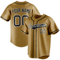 Personalized Old Gold & Black Color Fan Baseball Jersey BB01240531WX533