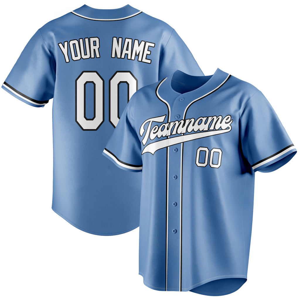 Personalized Light Blue & White Color Fan Baseball Jersey BB01240531WY460