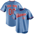 Personalized Light Blue & Red Color Fan Baseball Jersey BB01240531WY465