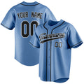 Personalized Light Blue & Black Color Fan Baseball Jersey BB01240531WY467