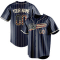 Personalized Navy & Cream Vintage USA Flag Fan Baseball Jersey BB01240531WY480