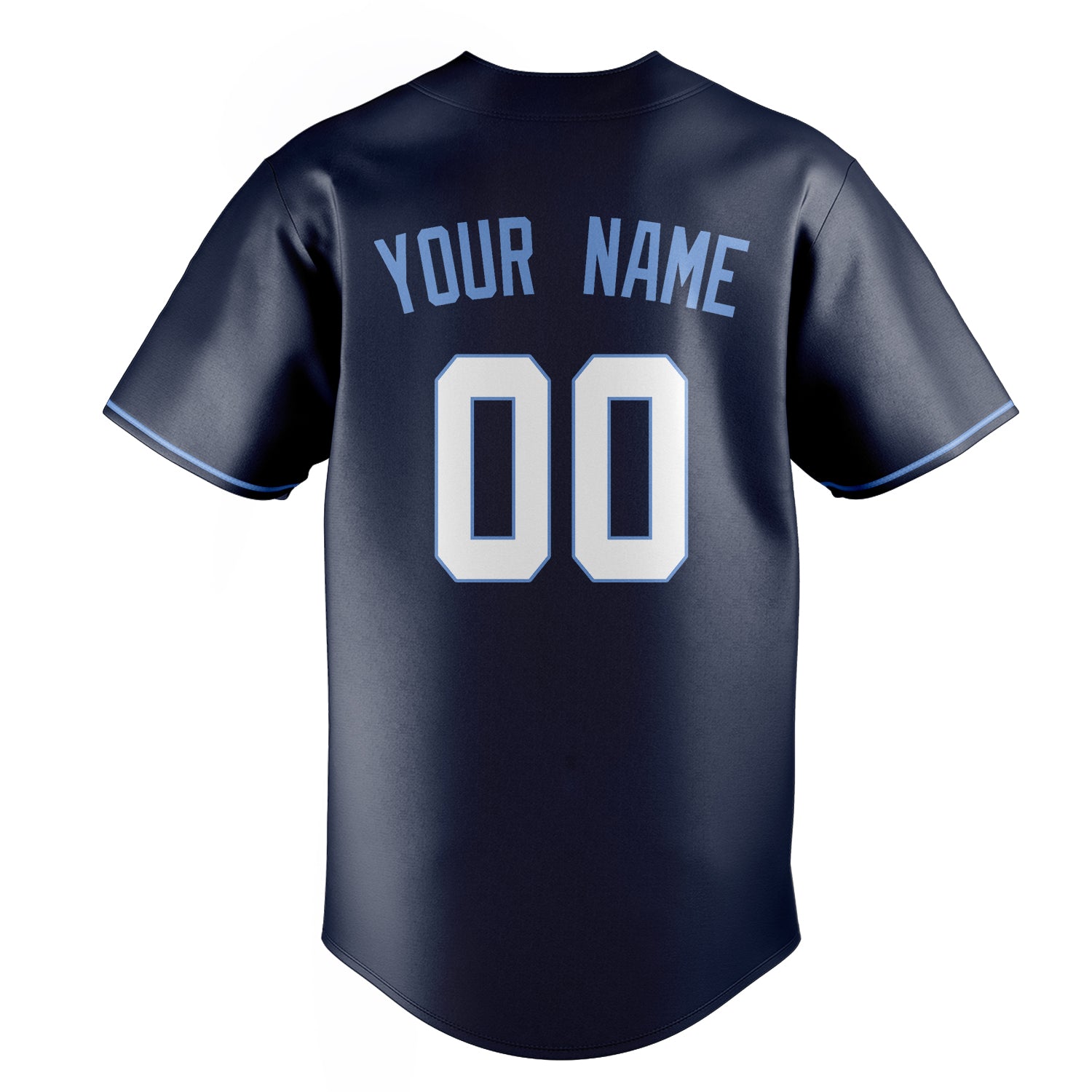 Personalized Navy & White Color Fan Baseball Jersey