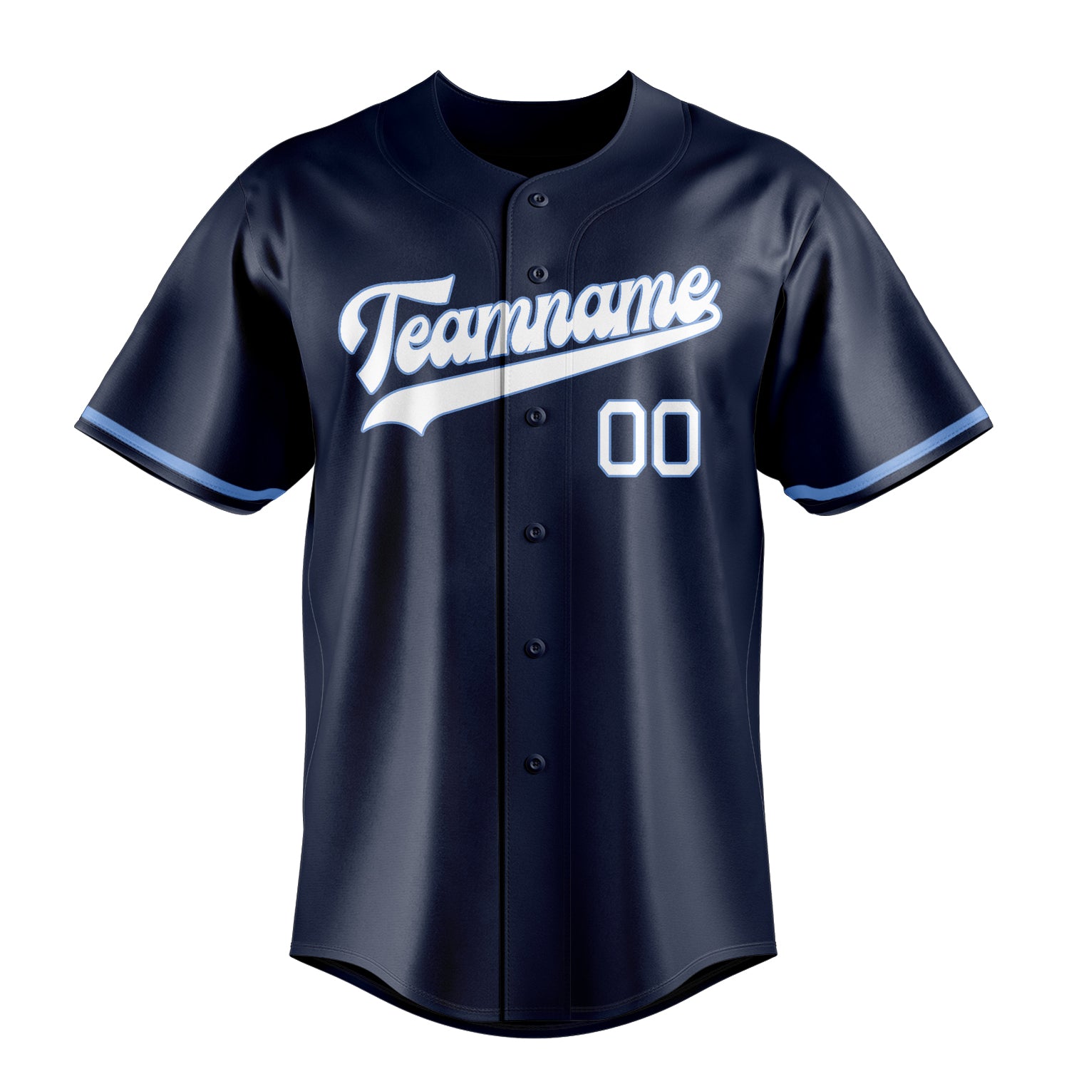 Personalized Navy & White Color Fan Baseball Jersey