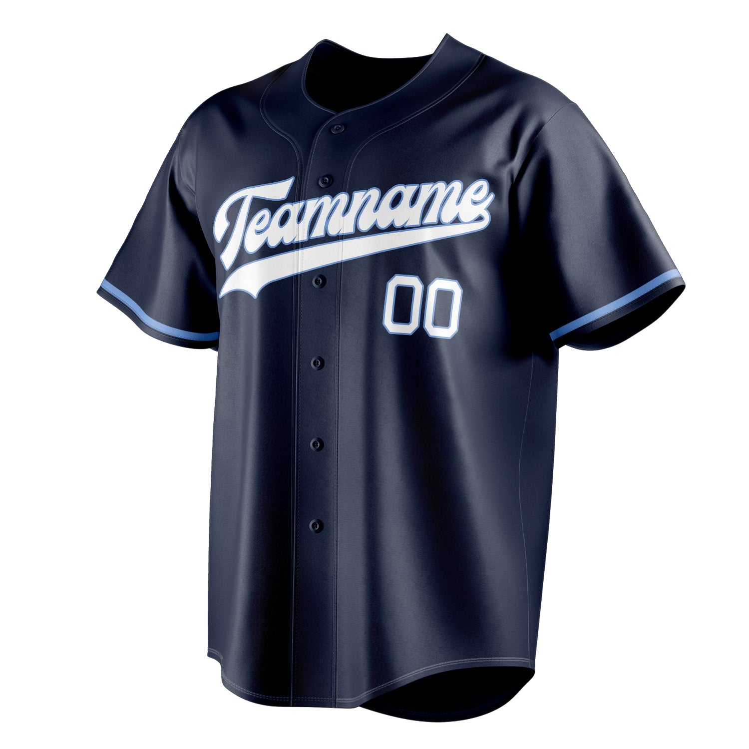Personalized Navy & White Color Fan Baseball Jersey