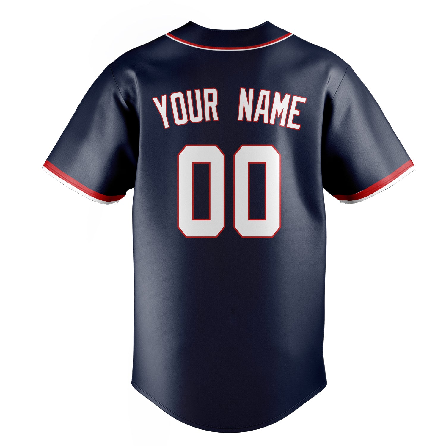 Personalized Navy & White Color Fan Baseball Jersey