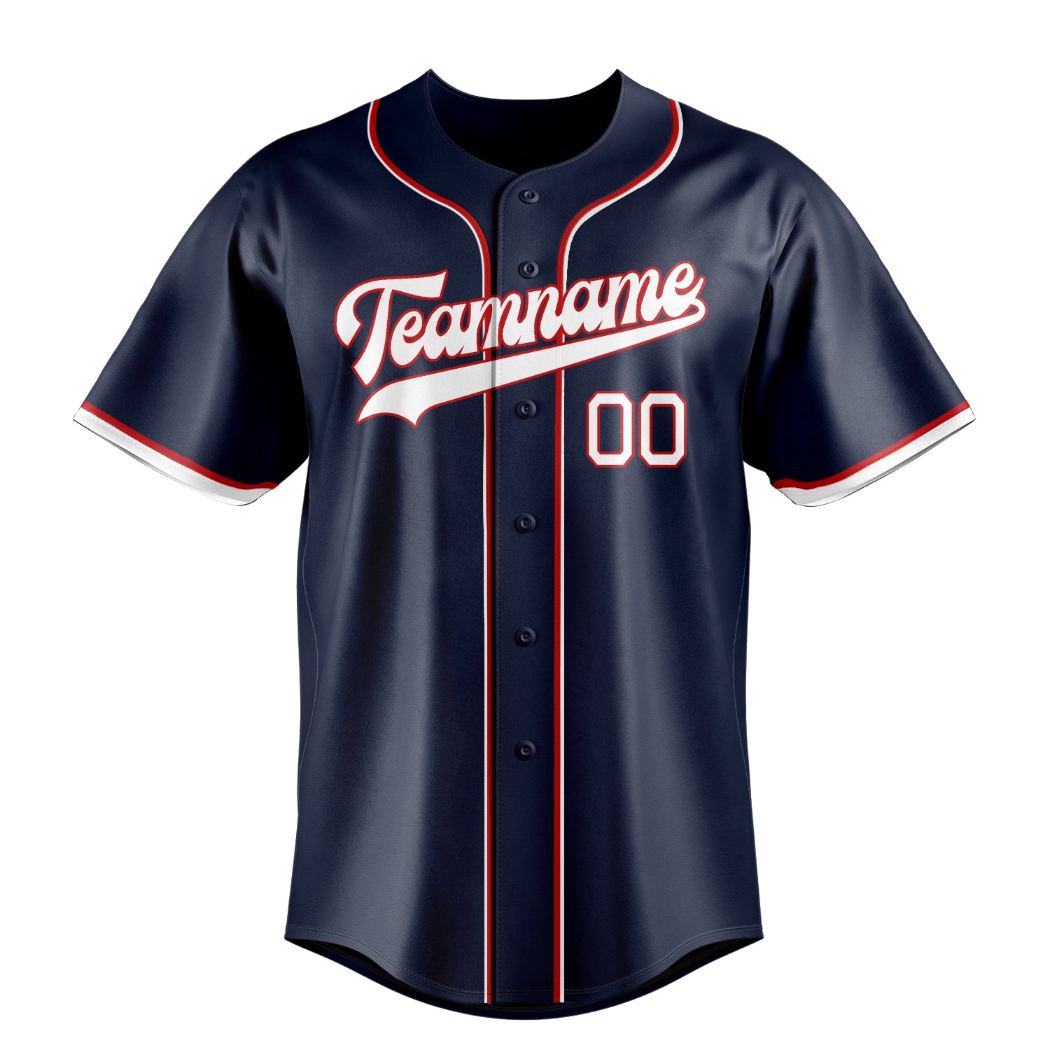 Personalized Navy & White Color Fan Baseball Jersey
