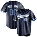 Personalized Navy & White White Pinstripe Fan Baseball Jersey BB01240531WY488