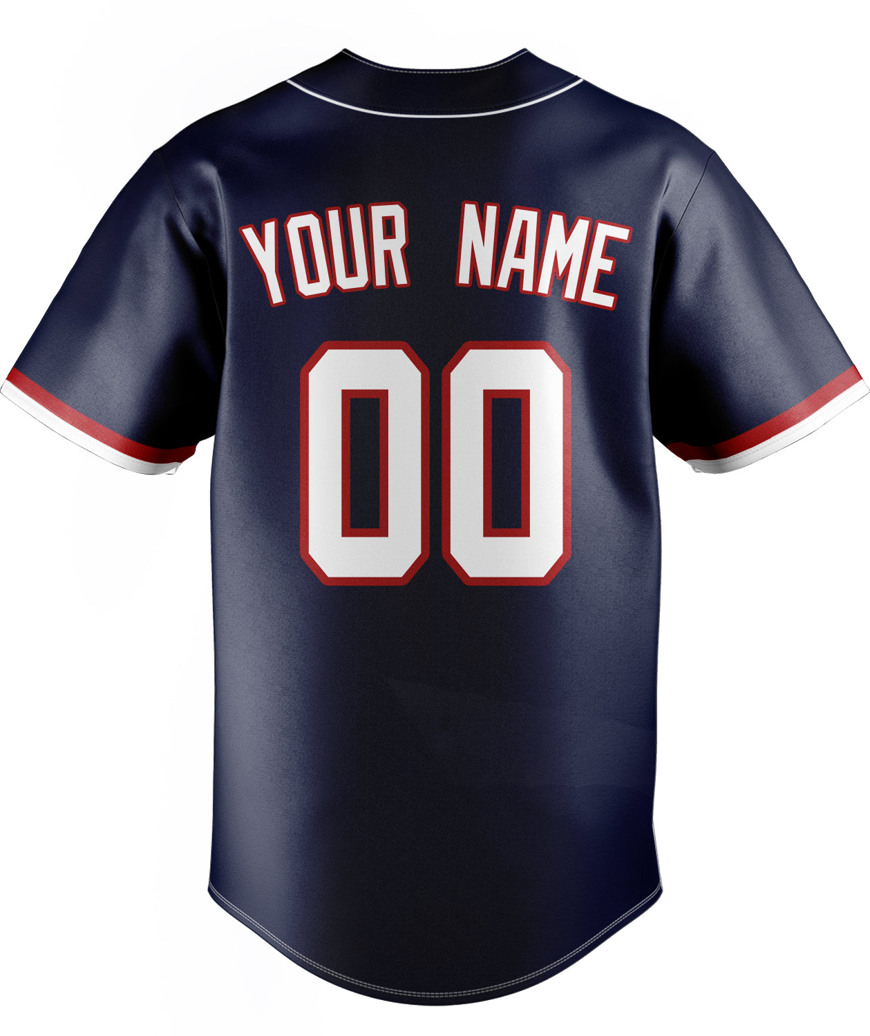 Personalized Navy & White Color Fan Baseball Jersey