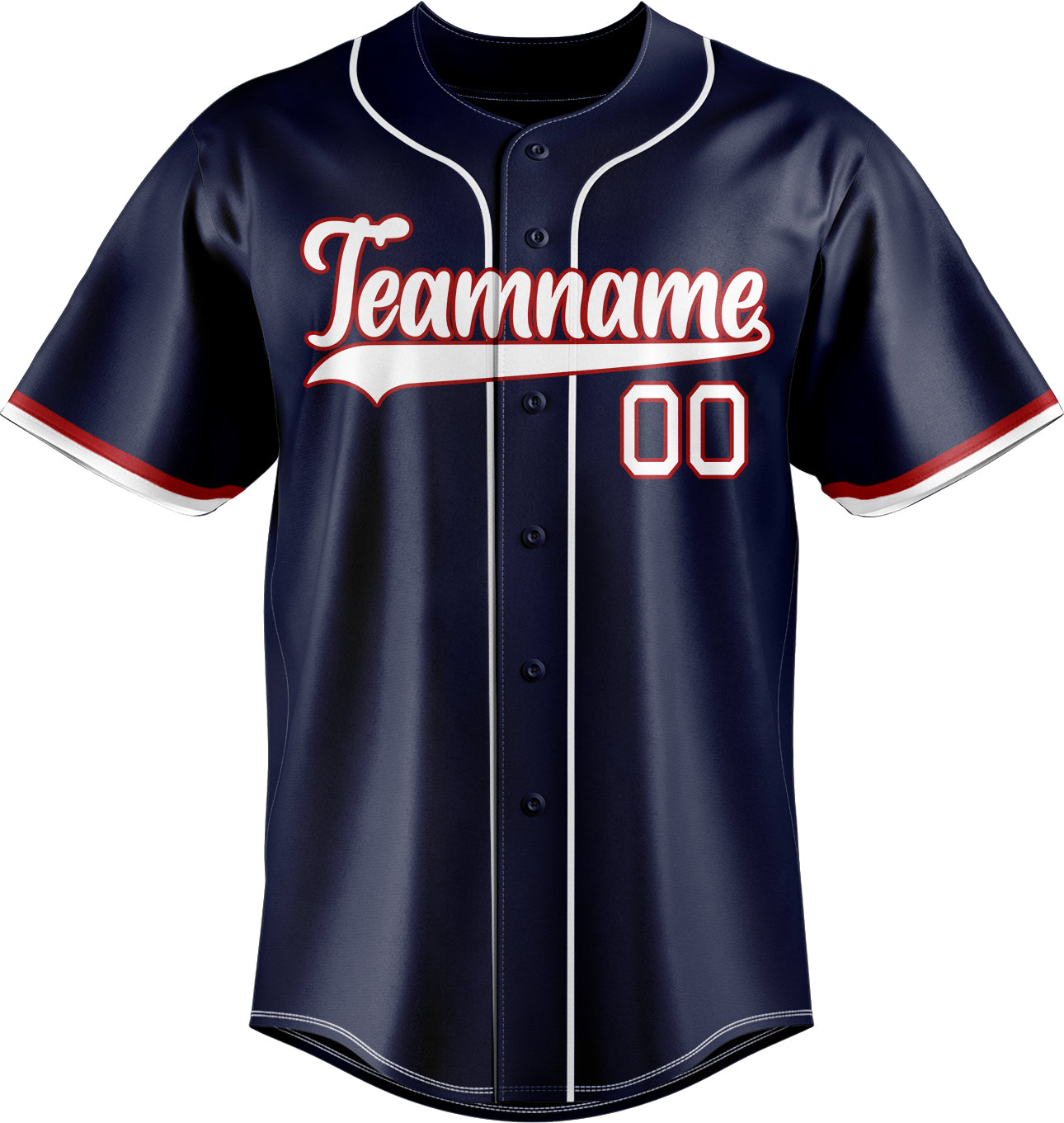 Personalized Navy & White Color Fan Baseball Jersey