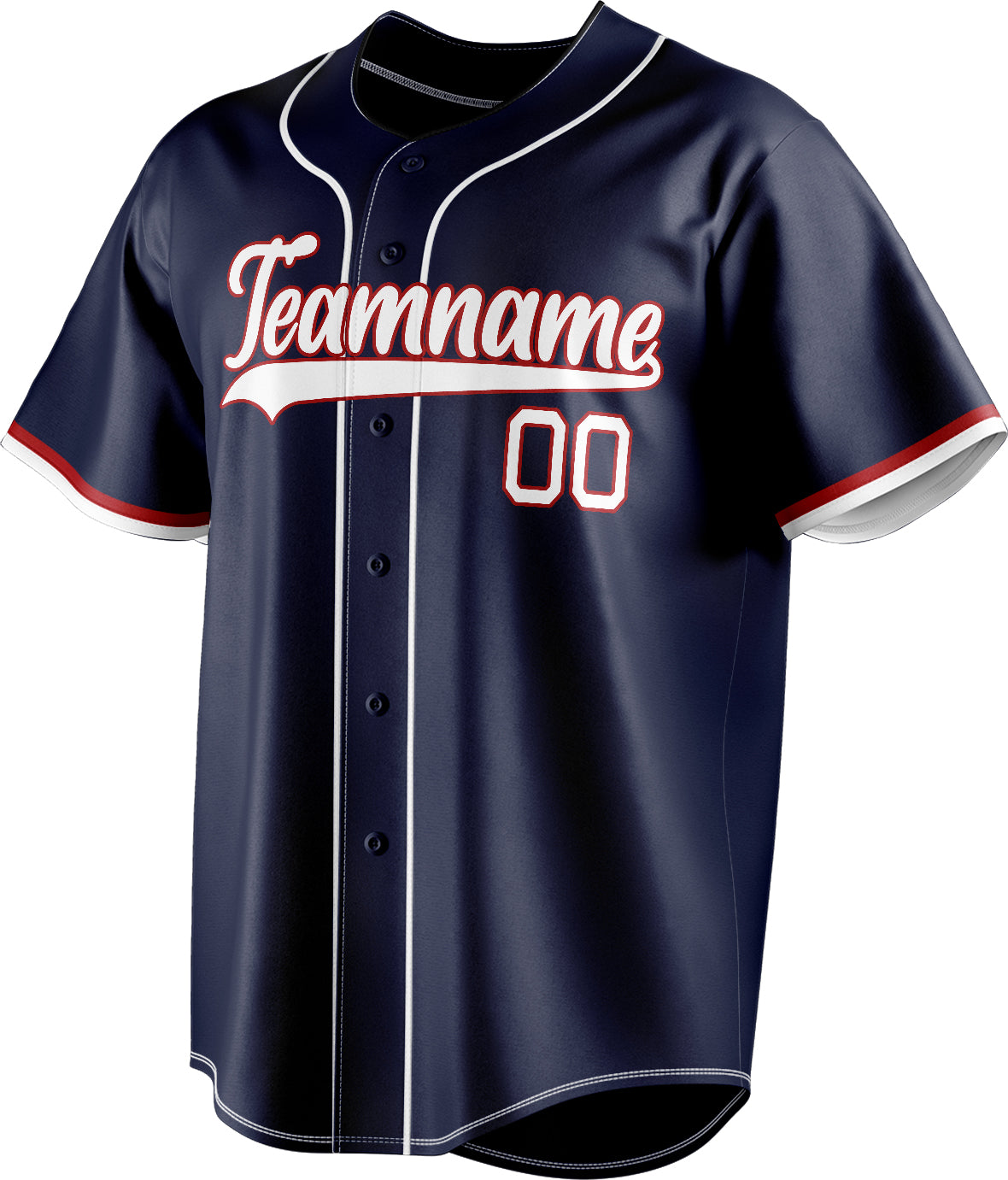 Personalized Navy & White Color Fan Baseball Jersey