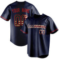 Personalized Navy & Red Color Fan Baseball Jersey BB01240531WY490