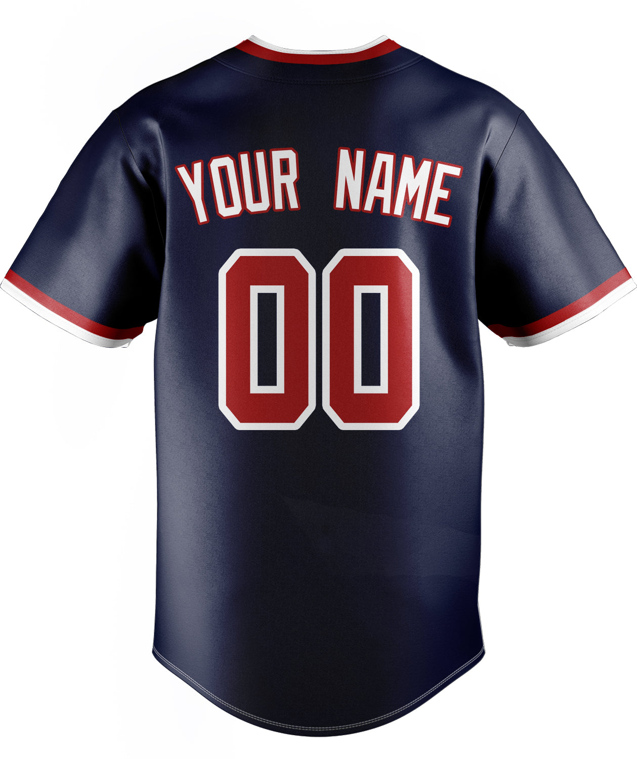 Personalized Navy & White Color Fan Baseball Jersey