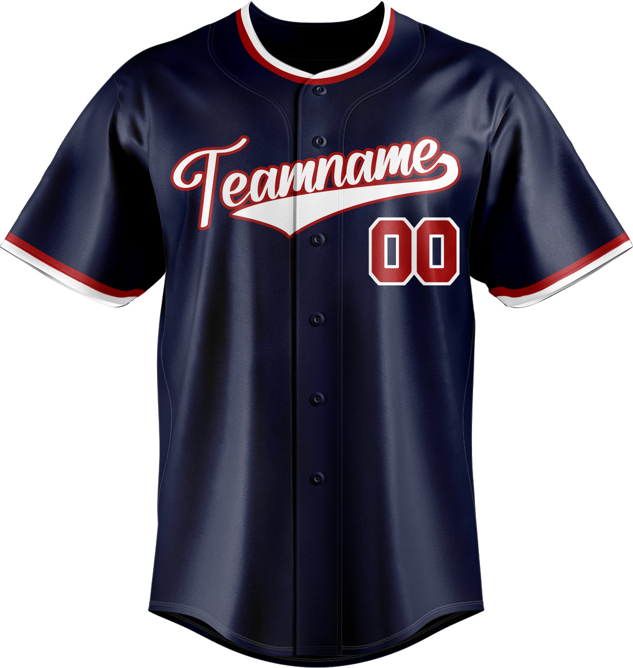 Personalized Navy & White Color Fan Baseball Jersey