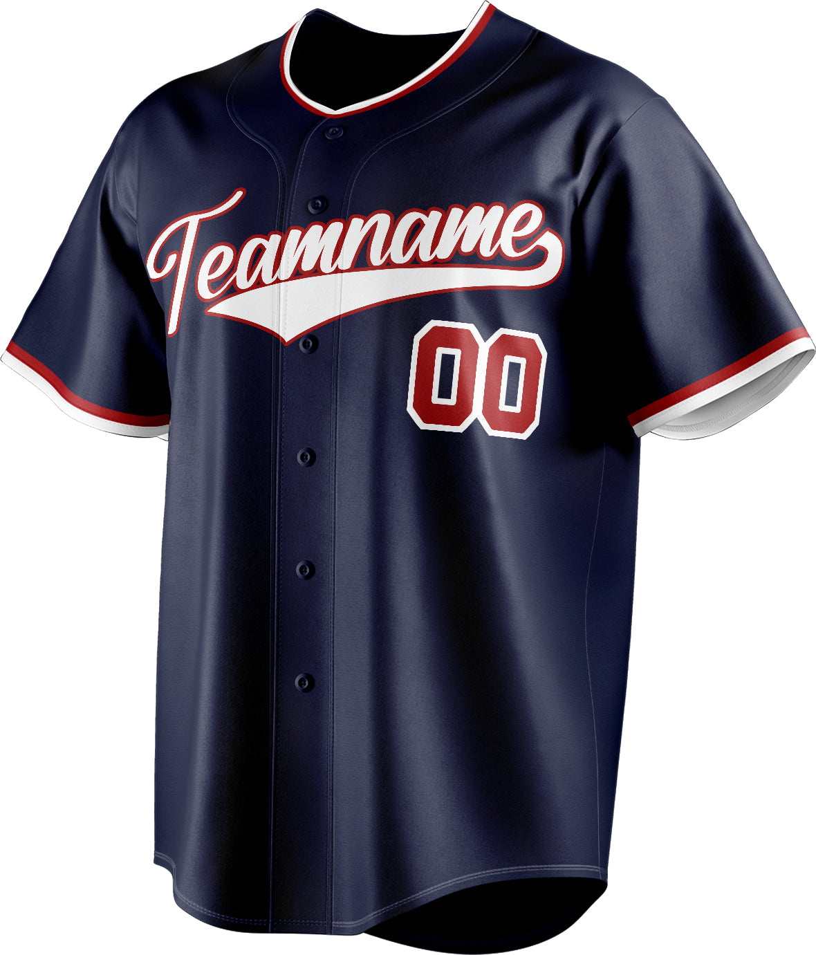 Personalized Navy & White Color Fan Baseball Jersey