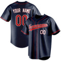 Personalized Navy & Red Color Fan Baseball Jersey BB01240531WY494