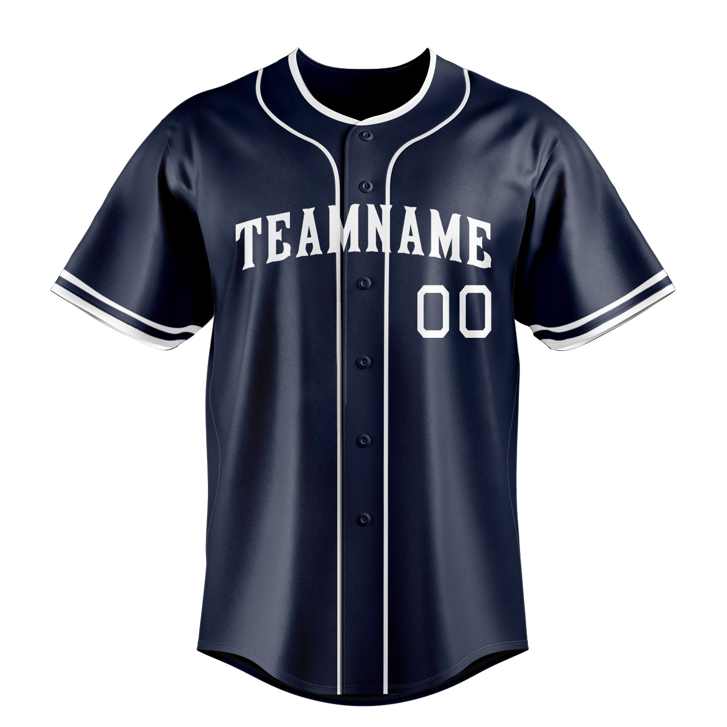 Personalized Navy & White Color Fan Baseball Jersey