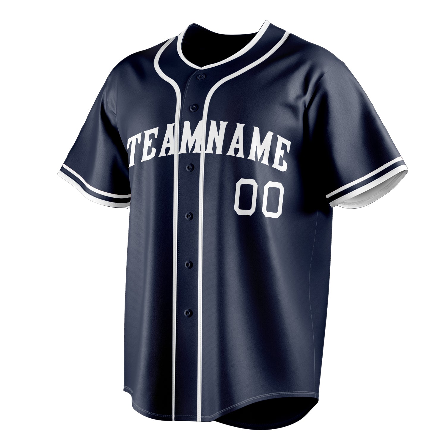 Personalized Navy & White Color Fan Baseball Jersey