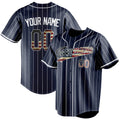 Personalized Navy & White White Pinstripe Fan Baseball Jersey BB01240531WY499
