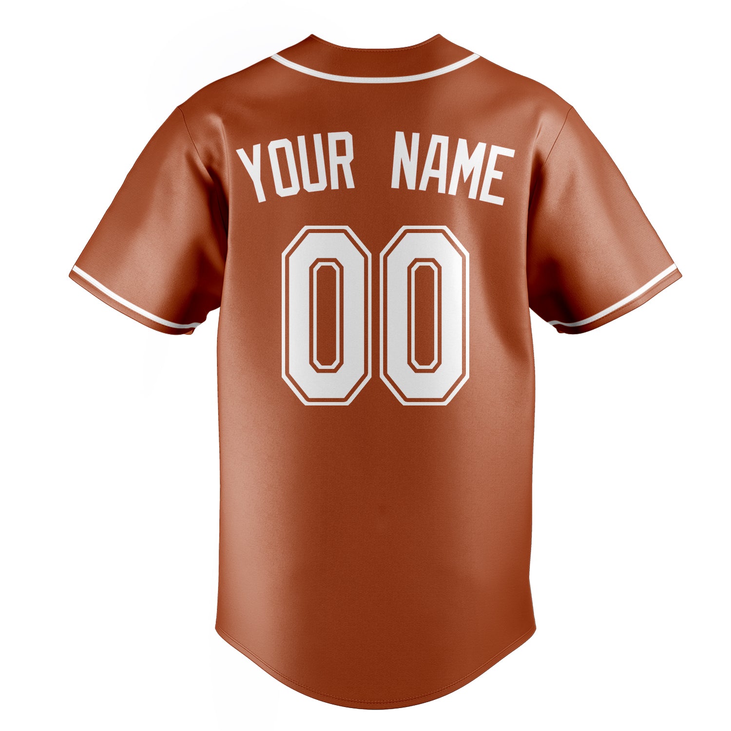 Personalized Texas Orange & White Color Fan Baseball Jersey