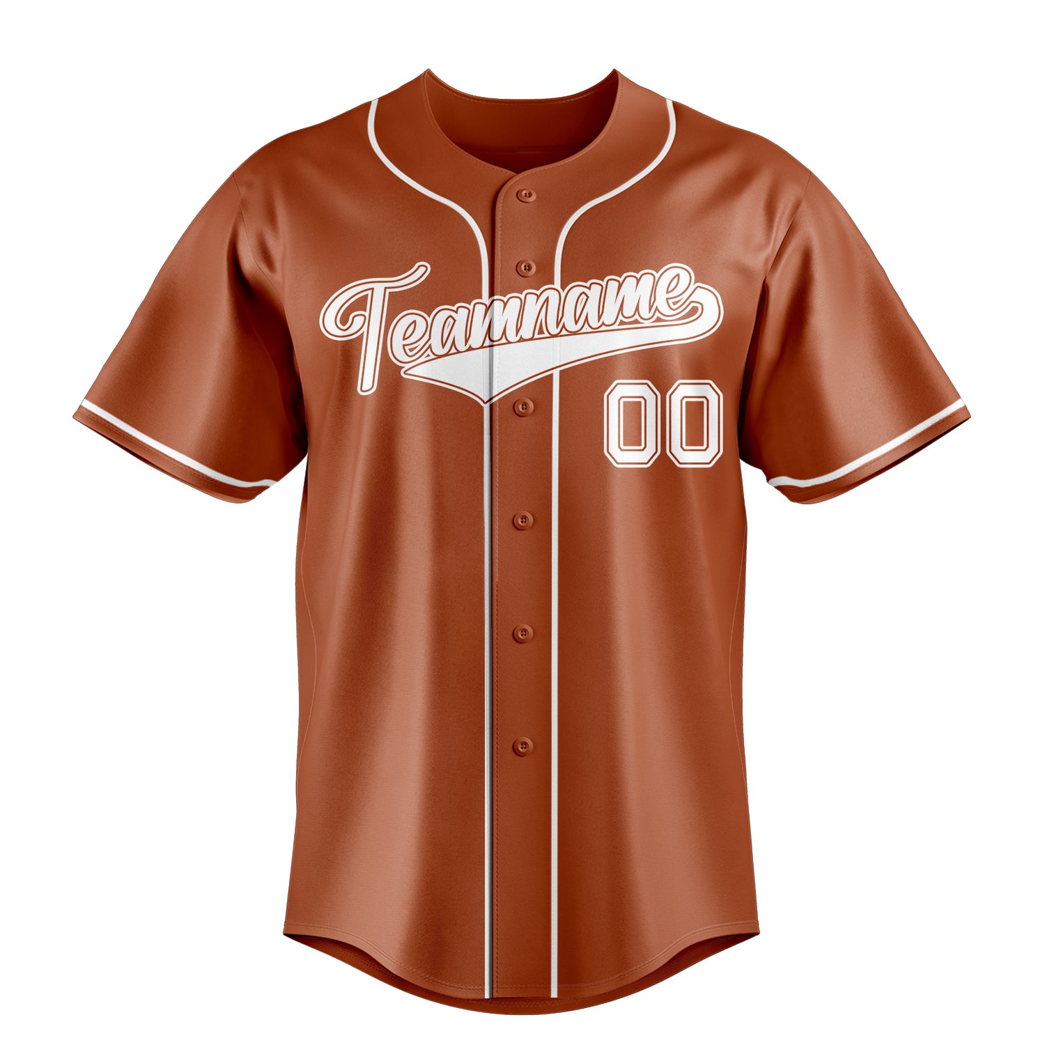 Personalized Texas Orange & White Color Fan Baseball Jersey
