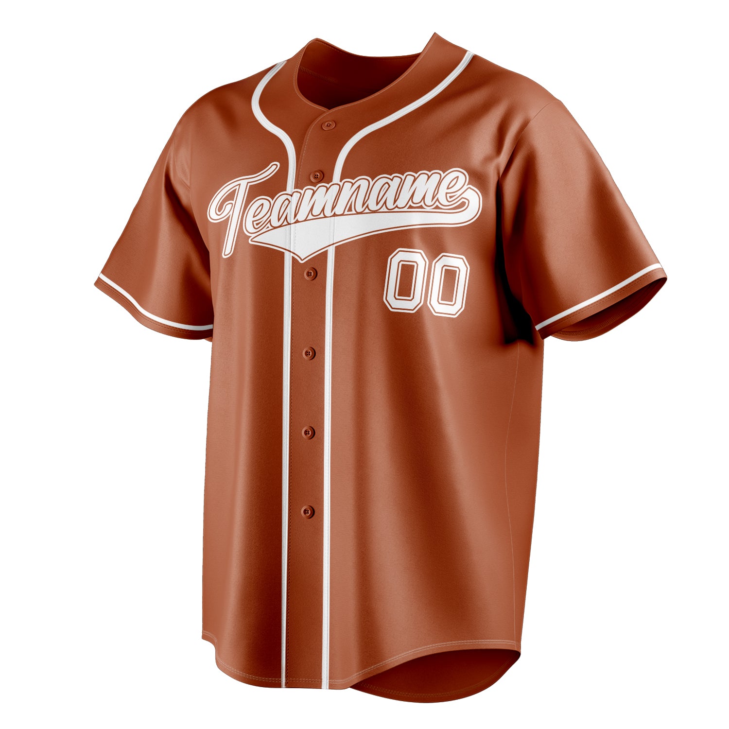 Personalized Texas Orange & White Color Fan Baseball Jersey