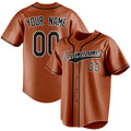 Personalized Texas Orange & Black Color Fan Baseball Jersey BB01240531WY545