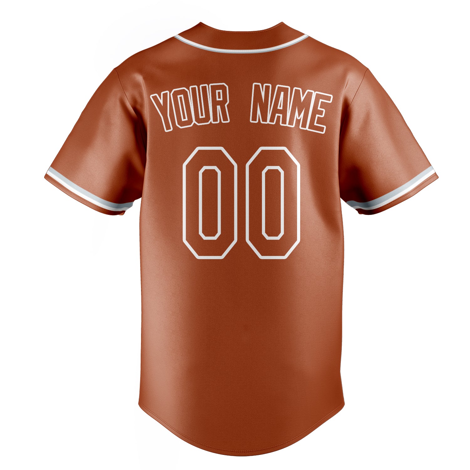 Personalized Texas Orange & White Color Fan Baseball Jersey