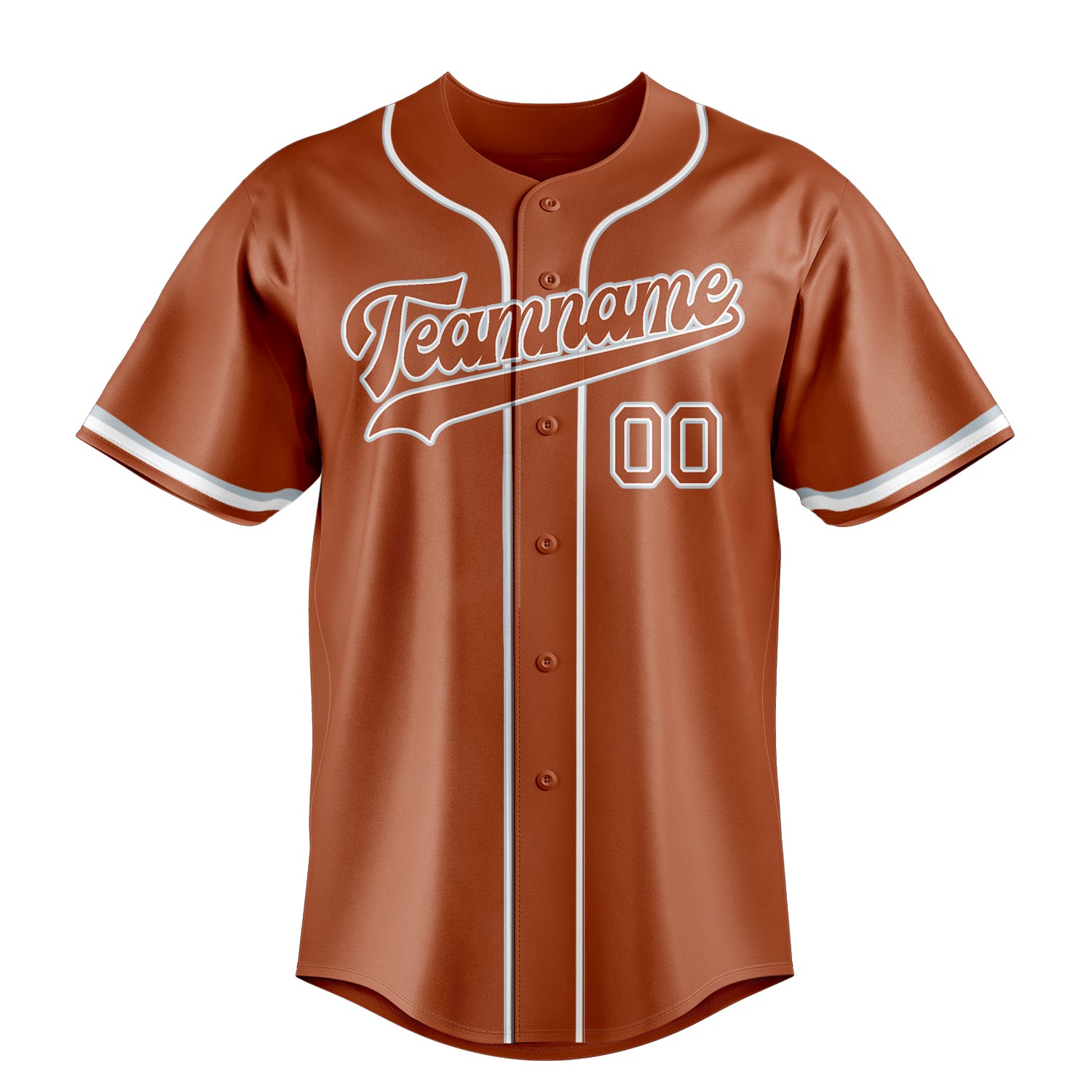 Personalized Texas Orange & White Color Fan Baseball Jersey