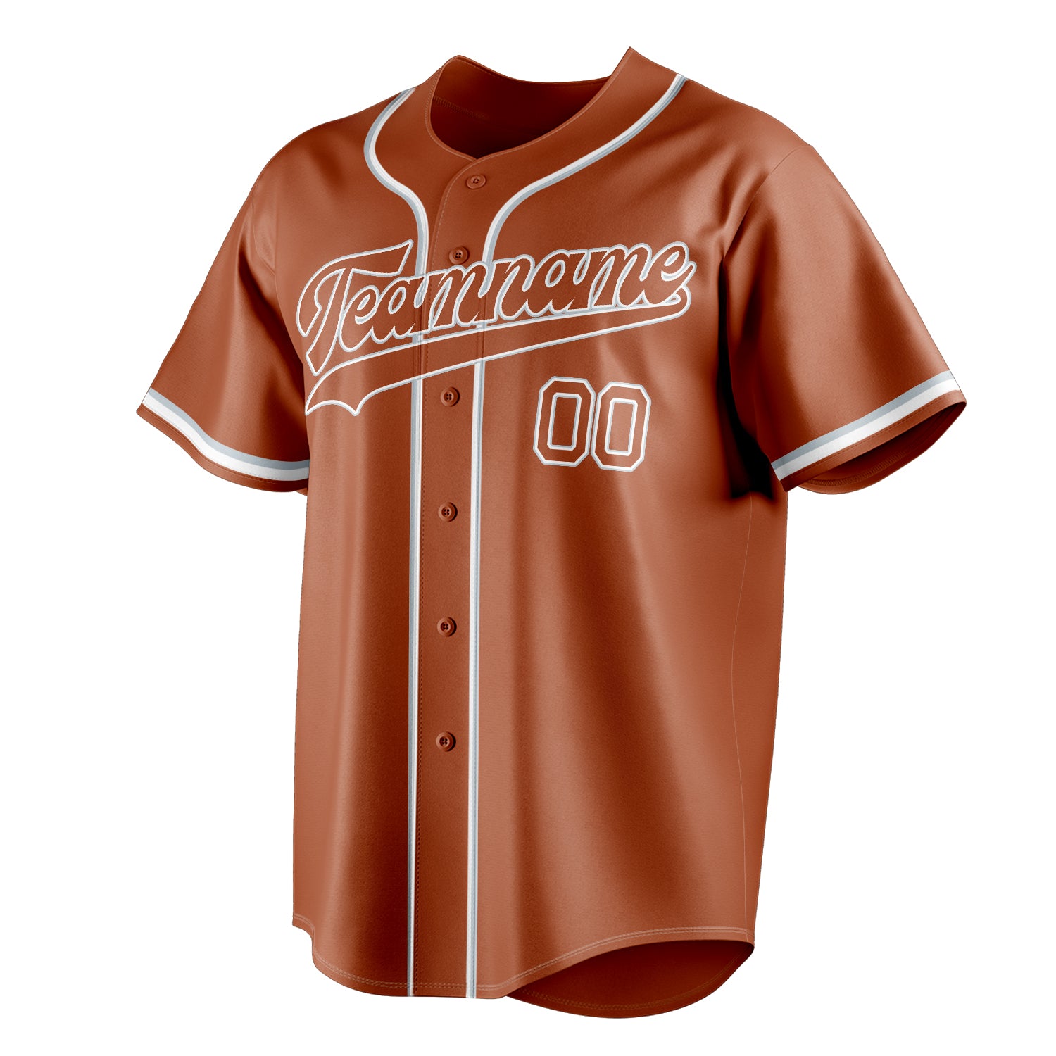 Personalized Texas Orange & White Color Fan Baseball Jersey