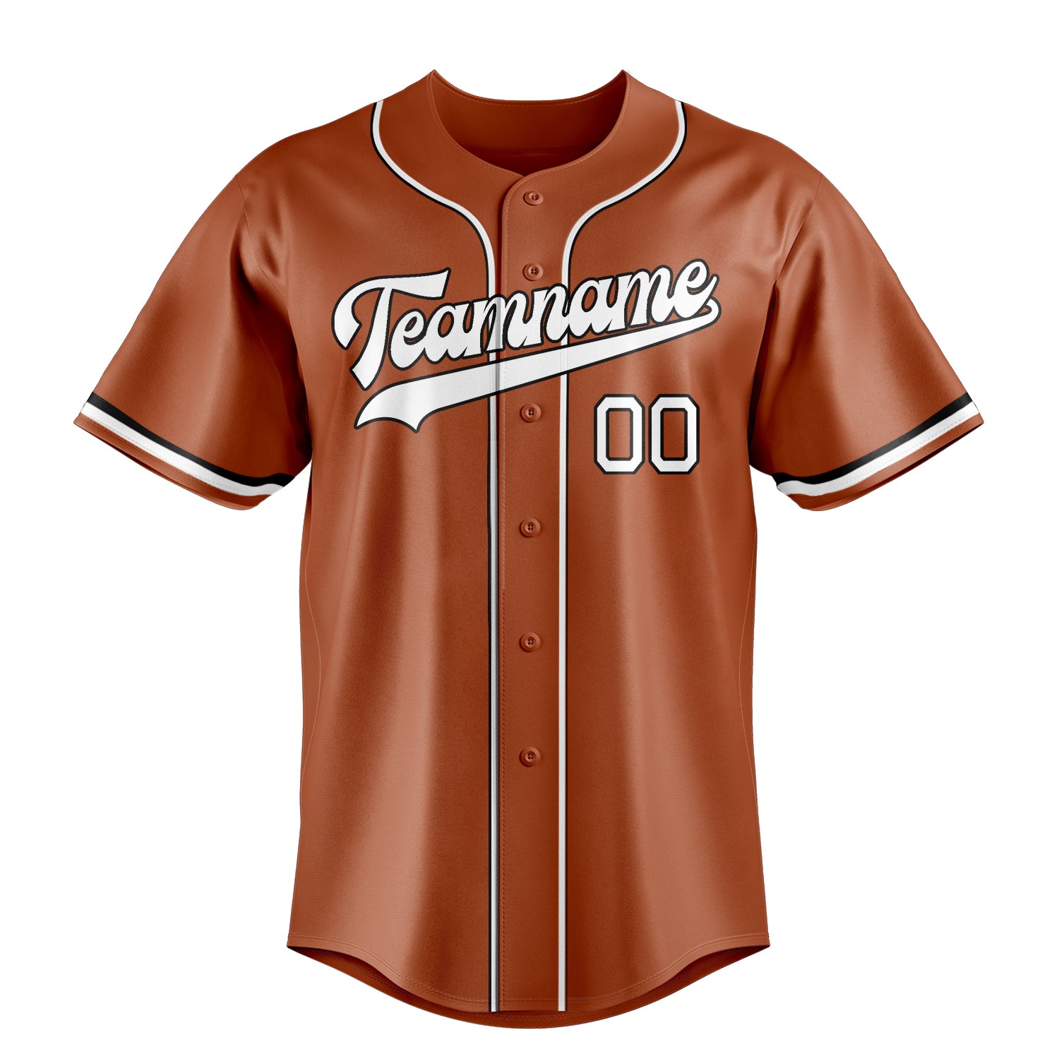 Personalized Texas Orange & White Color Fan Baseball Jersey