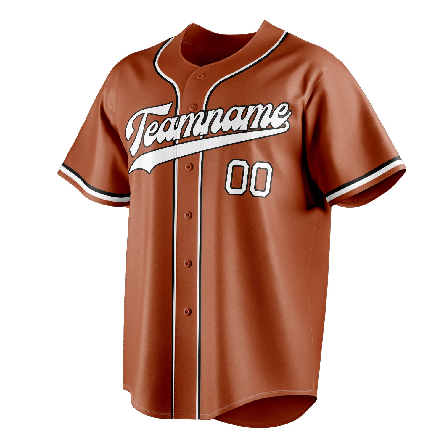 Personalized Texas Orange & White Color Fan Baseball Jersey