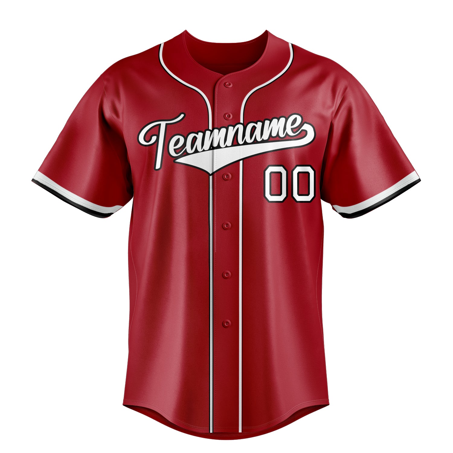 Personalized Red & White Color Fan Baseball Jersey